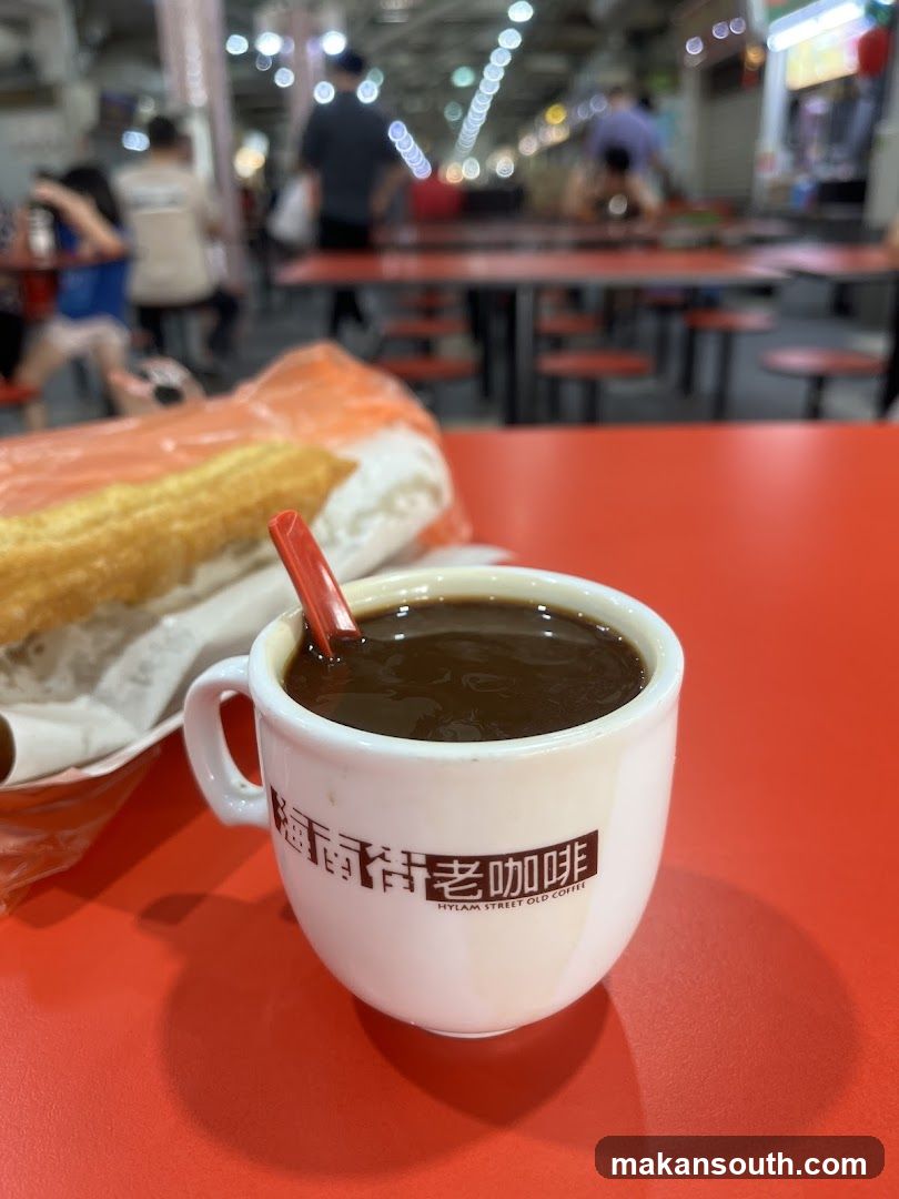 Coffee and food at a food court