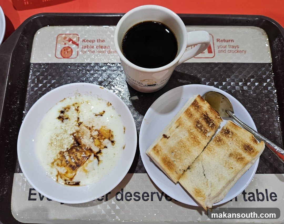 Breakfast Tray with Toast and Coffee