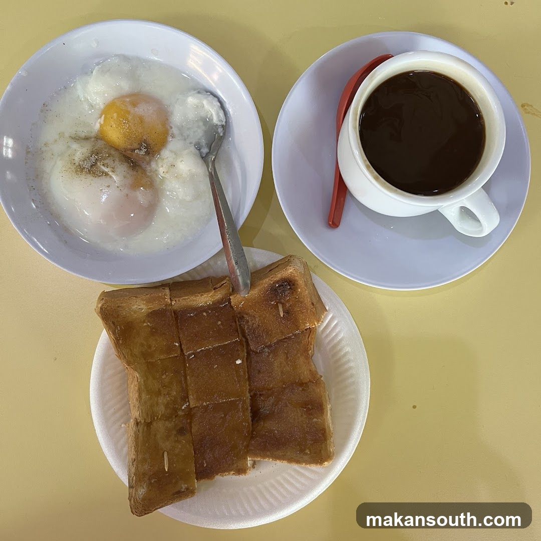 Breakfast Meal with Toast and Coffee