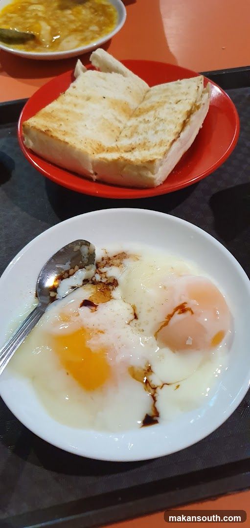 Breakfast Meal with Toast and Eggs