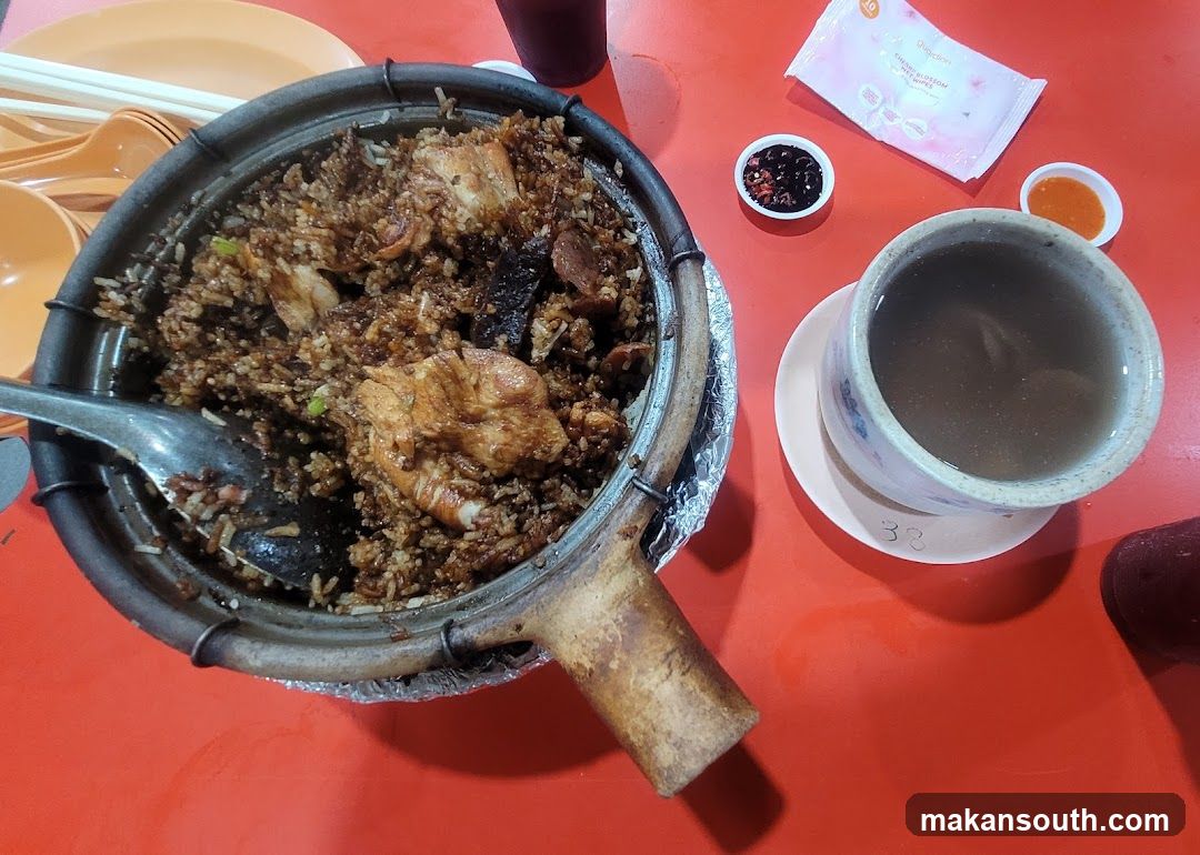 Claypot Rice with Chicken and Soup