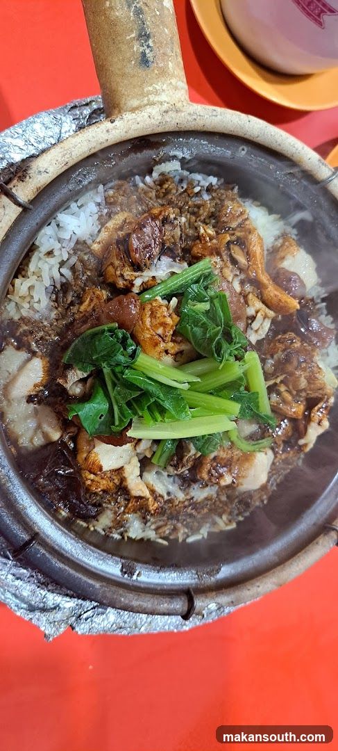 Claypot Rice with Meat and Greens