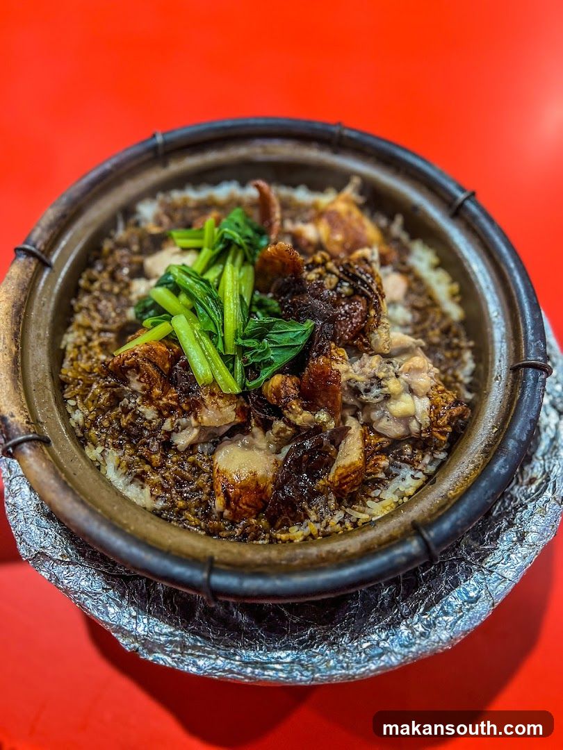 Claypot Rice with Meat and Greens