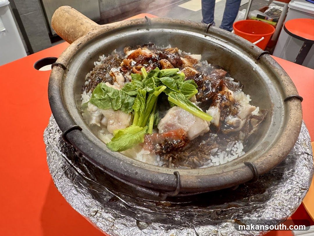 Claypot Rice with Meat and Greens