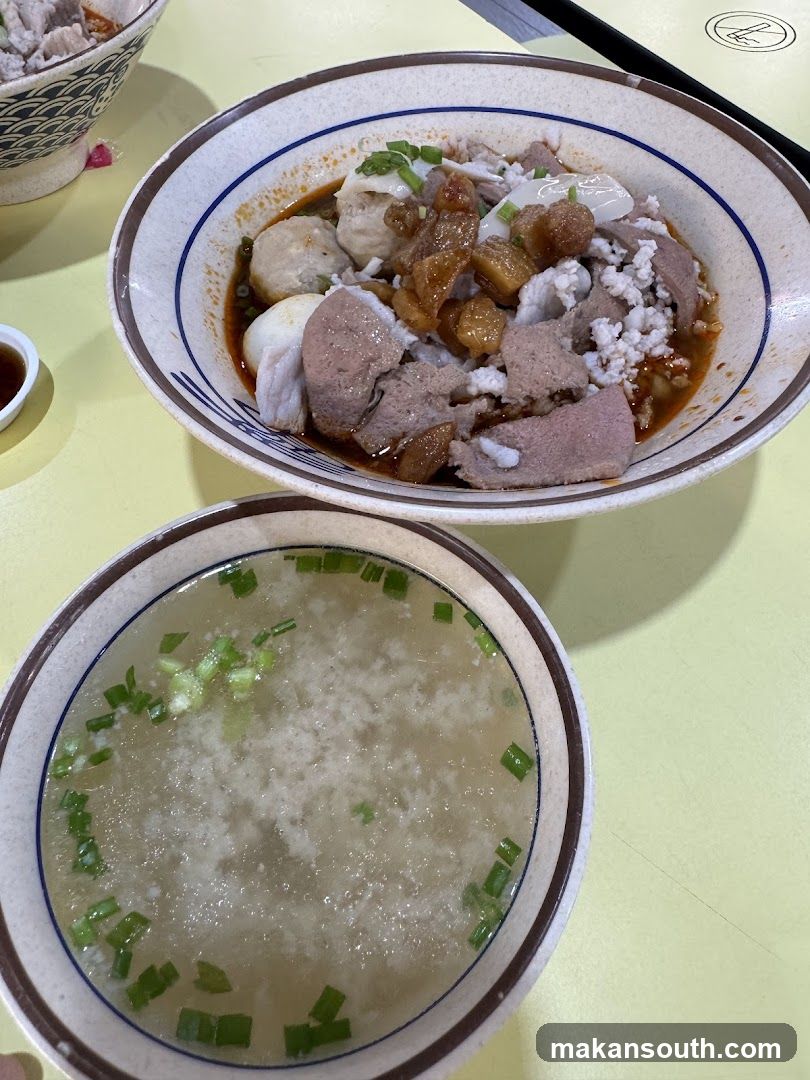 Dish with meat and soup