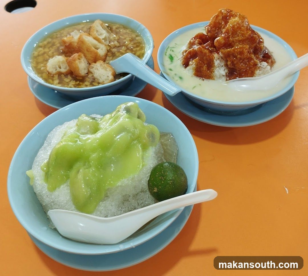 Three Dessert Bowls on Orange Table