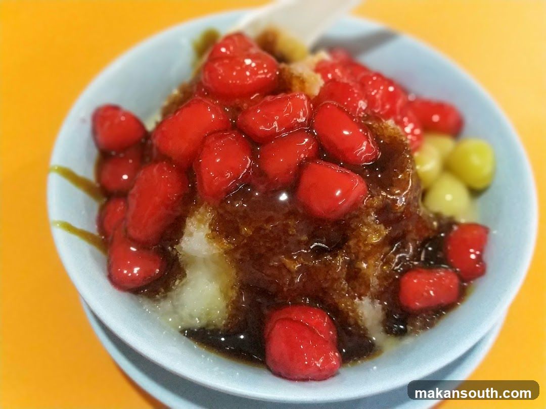 Dessert Bowl with Red and Green Toppings