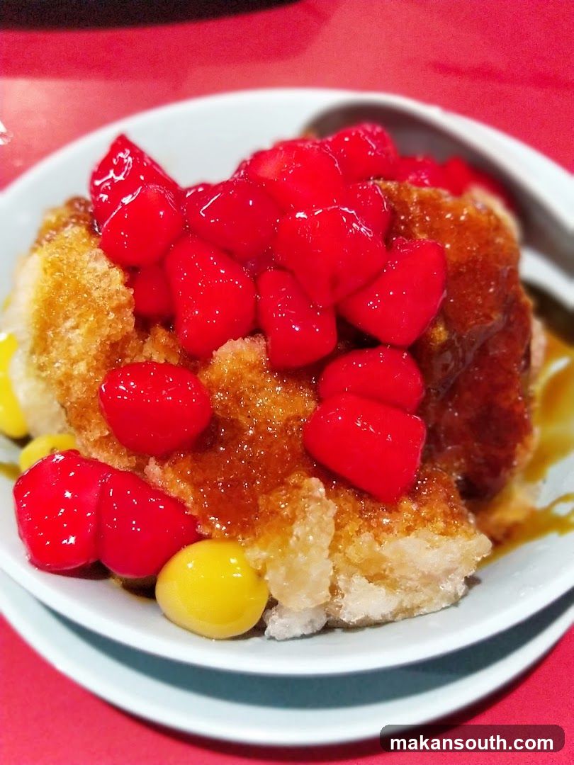 Dessert with red fruit topping
