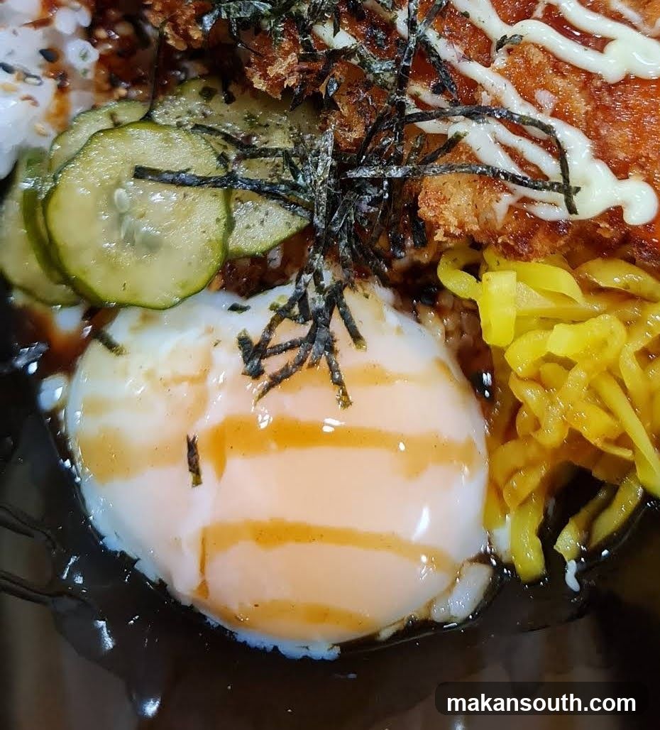 Katsu Don with Soft-Boiled Egg and Pickles