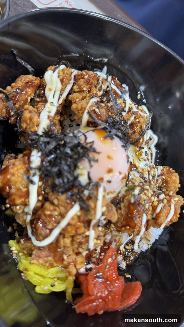 Chicken Fried Rice Bowl with Egg and Pickles