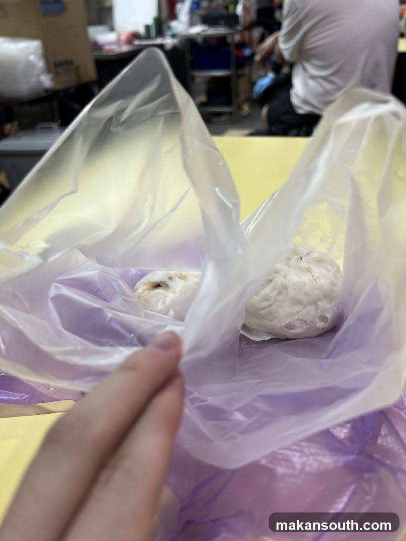 Bun in plastic bag