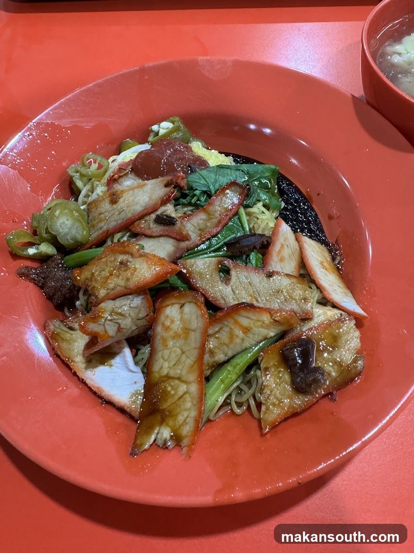 Noodle Dish with Roasted Meat and Vegetables