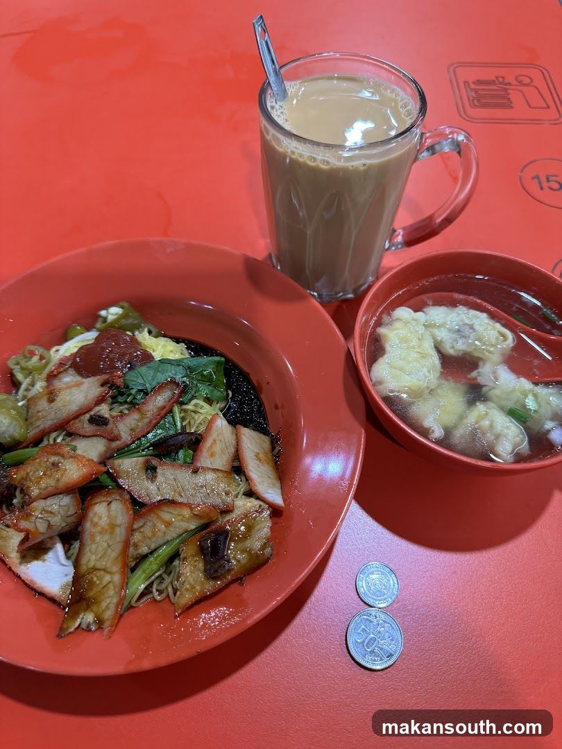 Food and Drink on Red Table