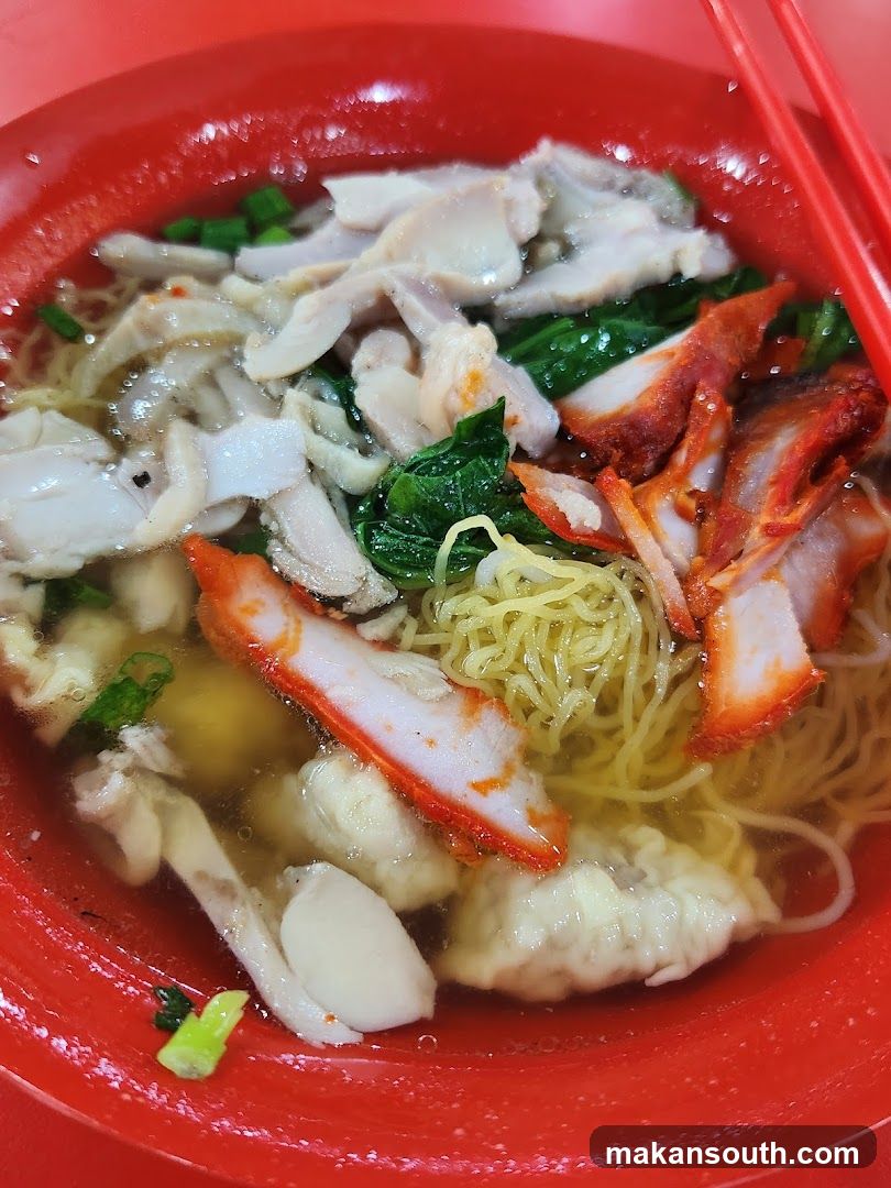 Noodle Bowl with Meat and Greens