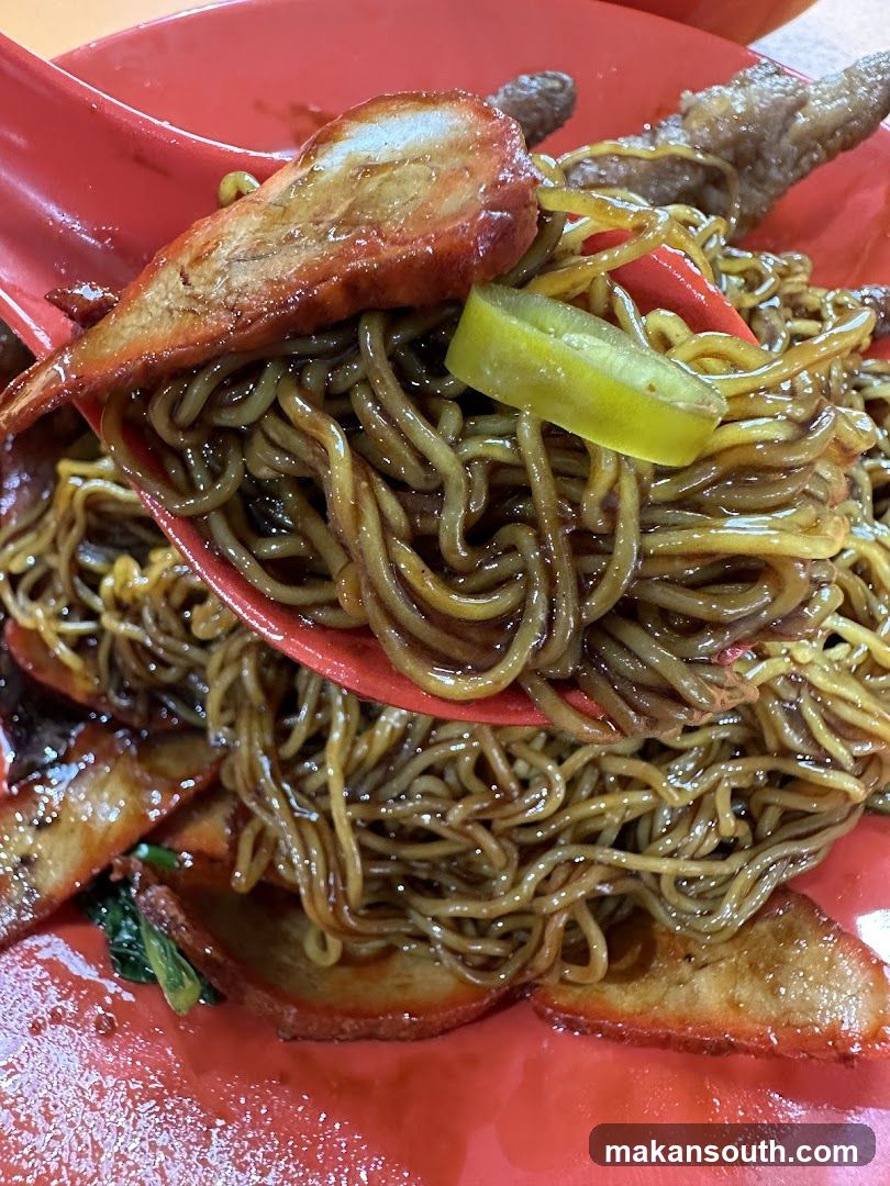 Noodle Dish with Pickled Items