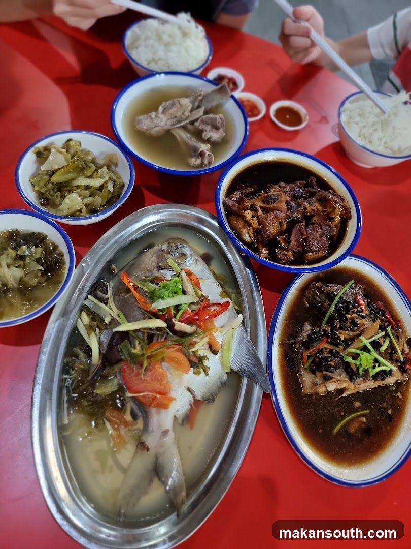 Dining Table with Various Dishes
