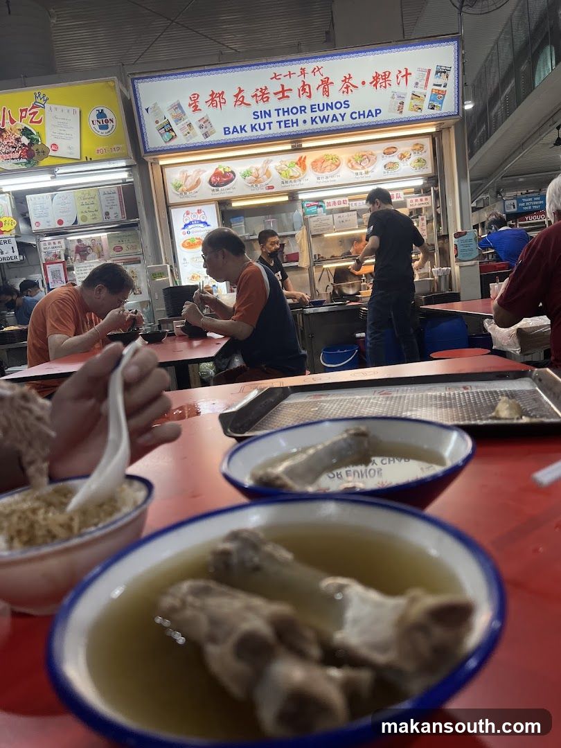 Food stall interior scene