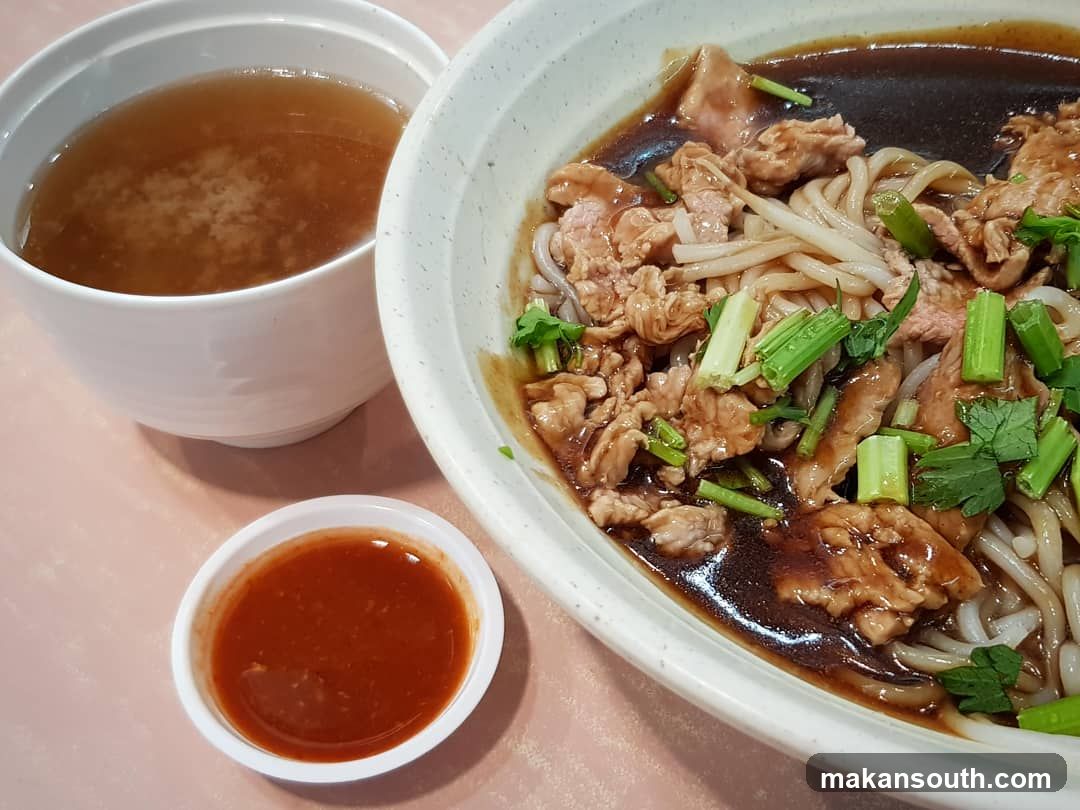 Noodle Bowl with Soup and Sauce