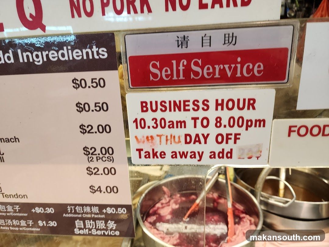 Food Stall Signage and Ingredients Display
