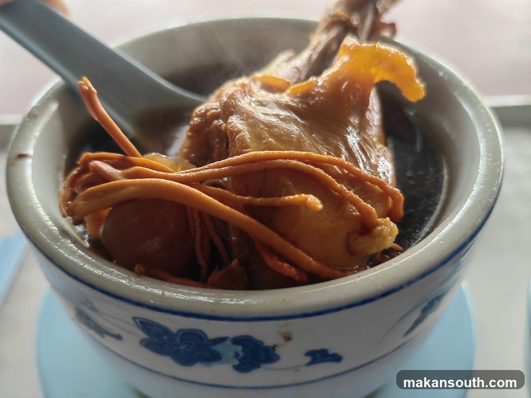 Stewed Chicken with Cordyceps in Clay Pot