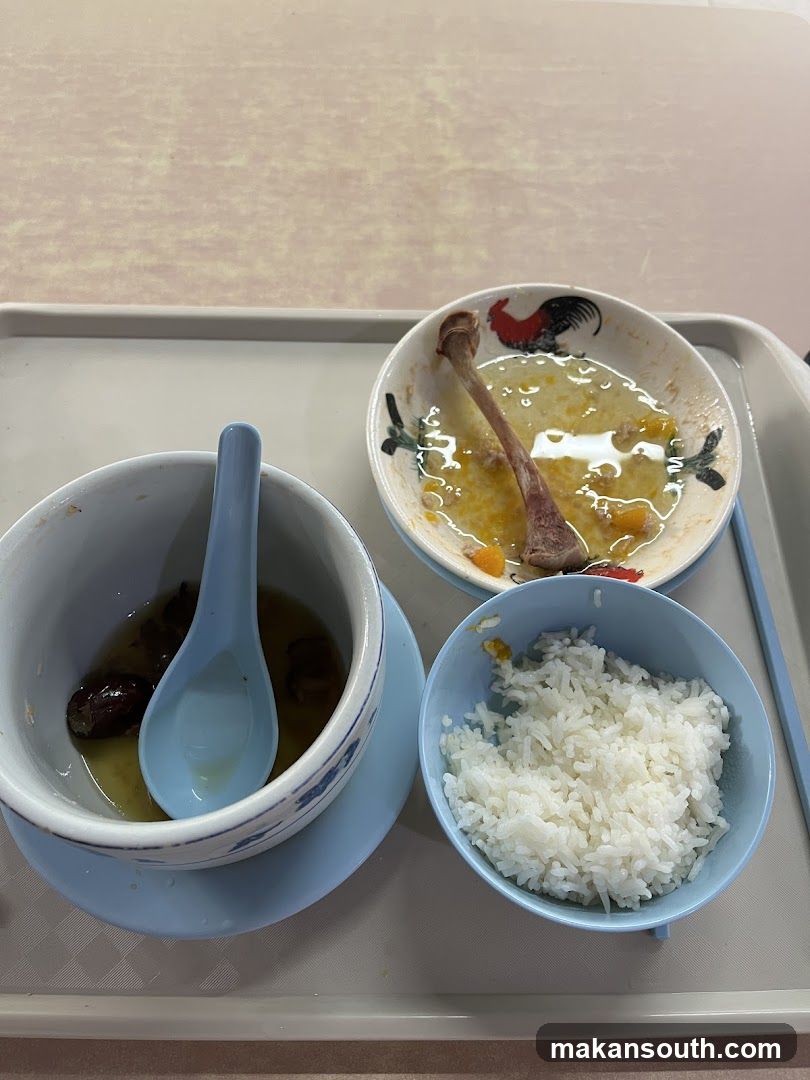 Meal Tray with Rice and Soup