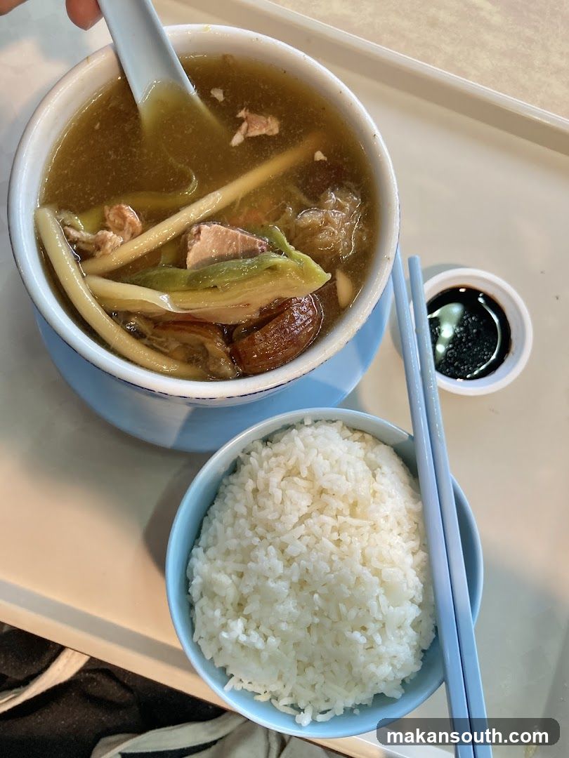 Meal with Soup and Rice