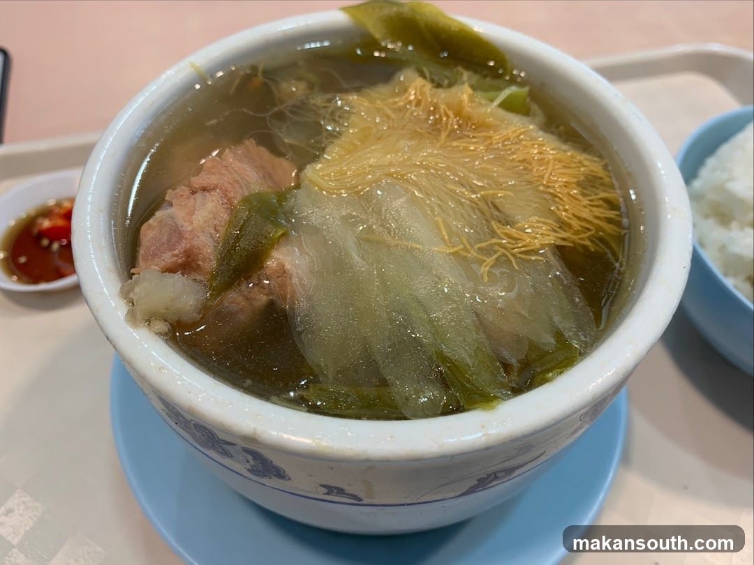 Soup Bowl with Meat and Greens