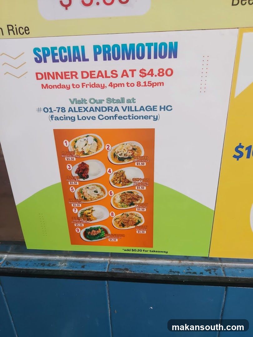 Special Promotion Dinner Deals Menu