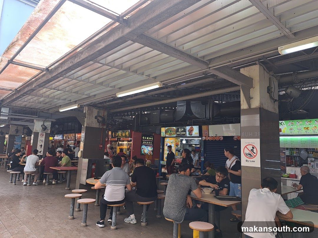 Open-air Food Court Scene