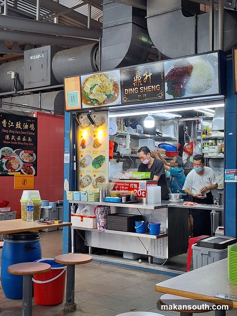 Food Stall with Menu and Staff