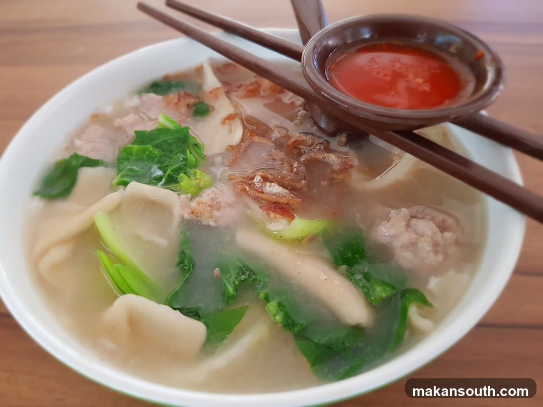 Noodle Soup with Pork and Greens