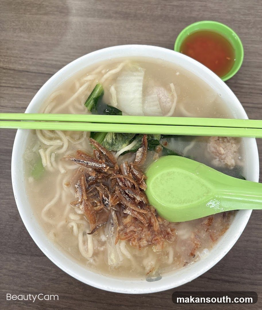 Noodle Soup with Anchovies