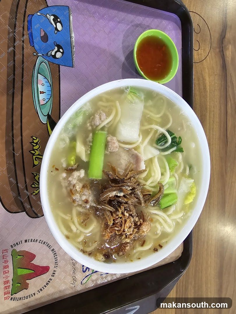 Noodle Soup with Fried Anchovies