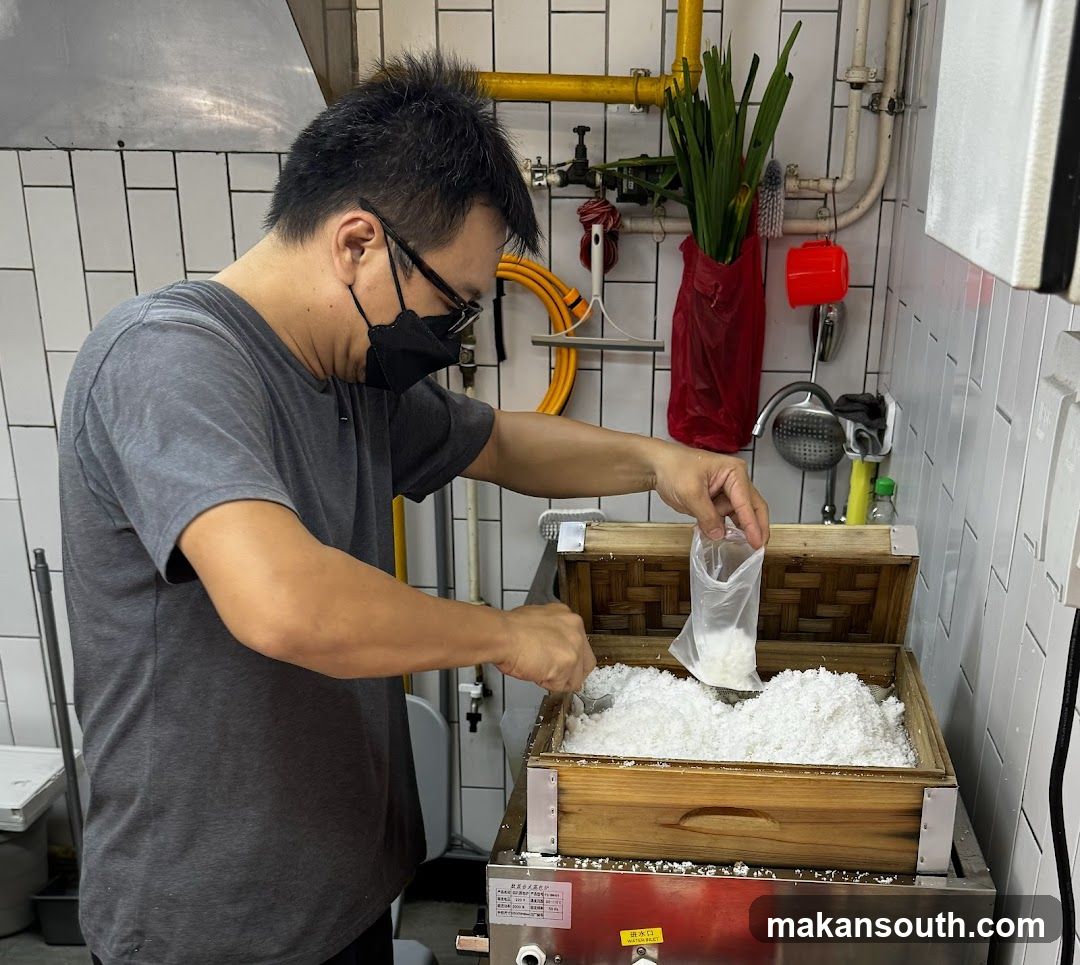 Man preparing food