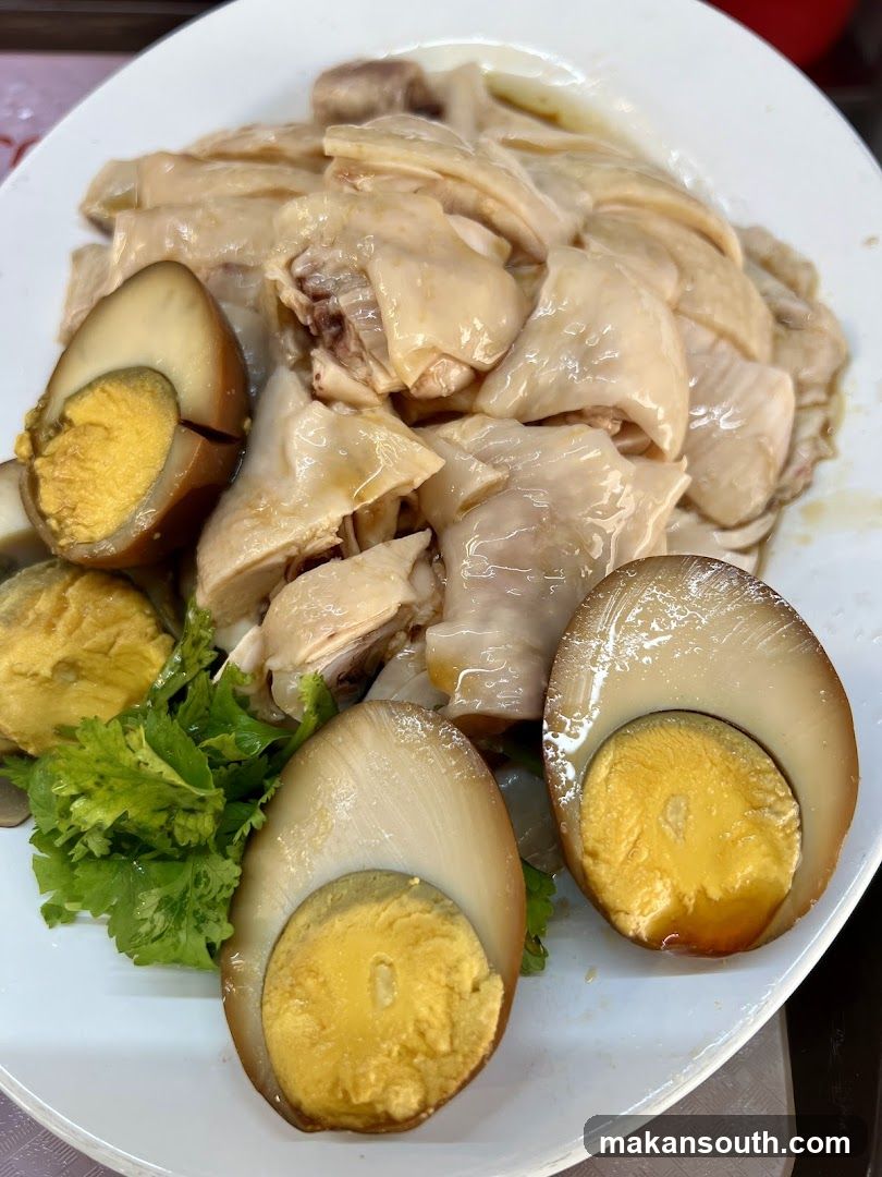 Poached Chicken with Braised Eggs