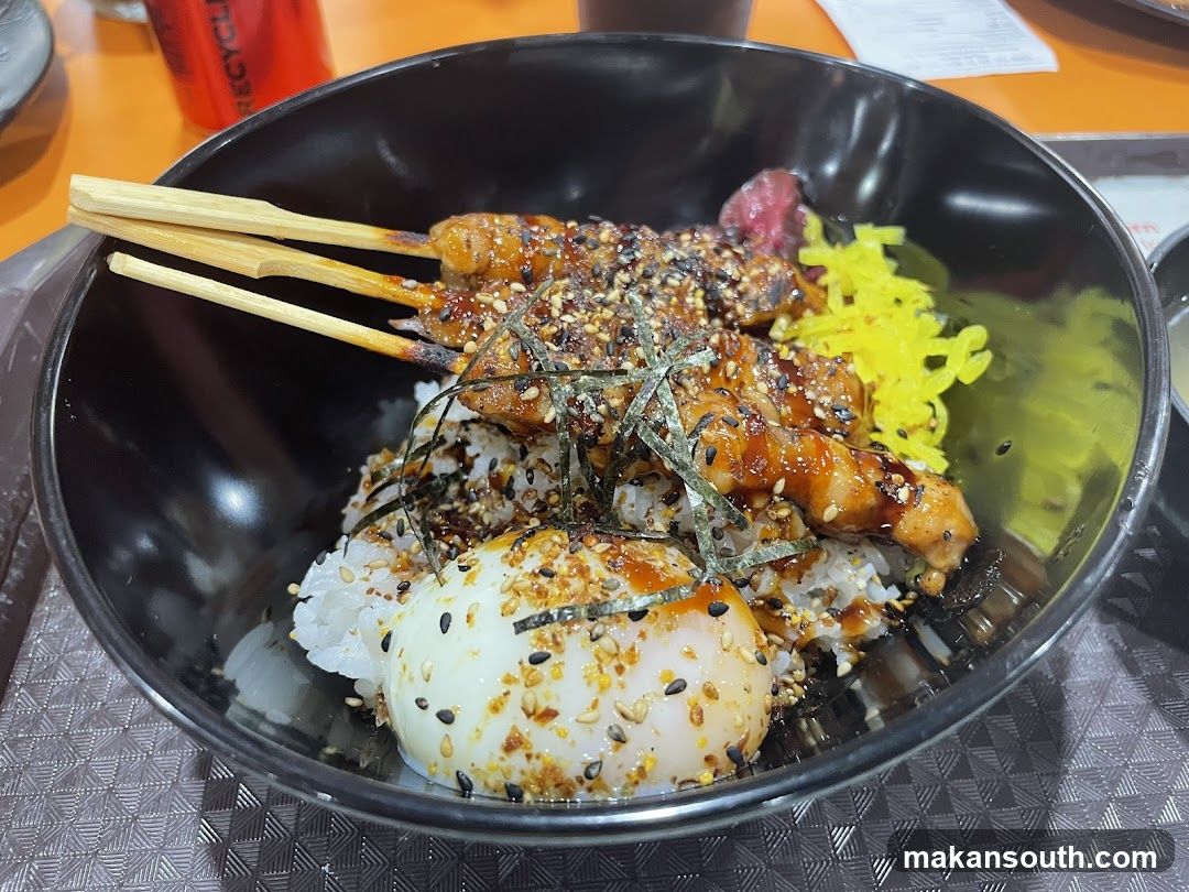 Chicken Skewers with Rice and Egg