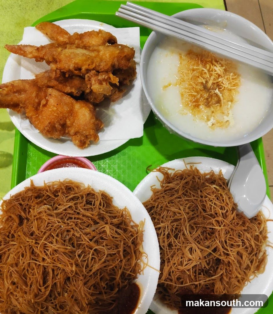 Fried Chicken Wings and Noodles