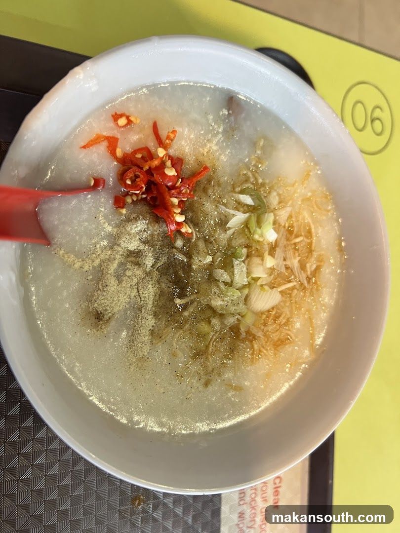Congee with toppings