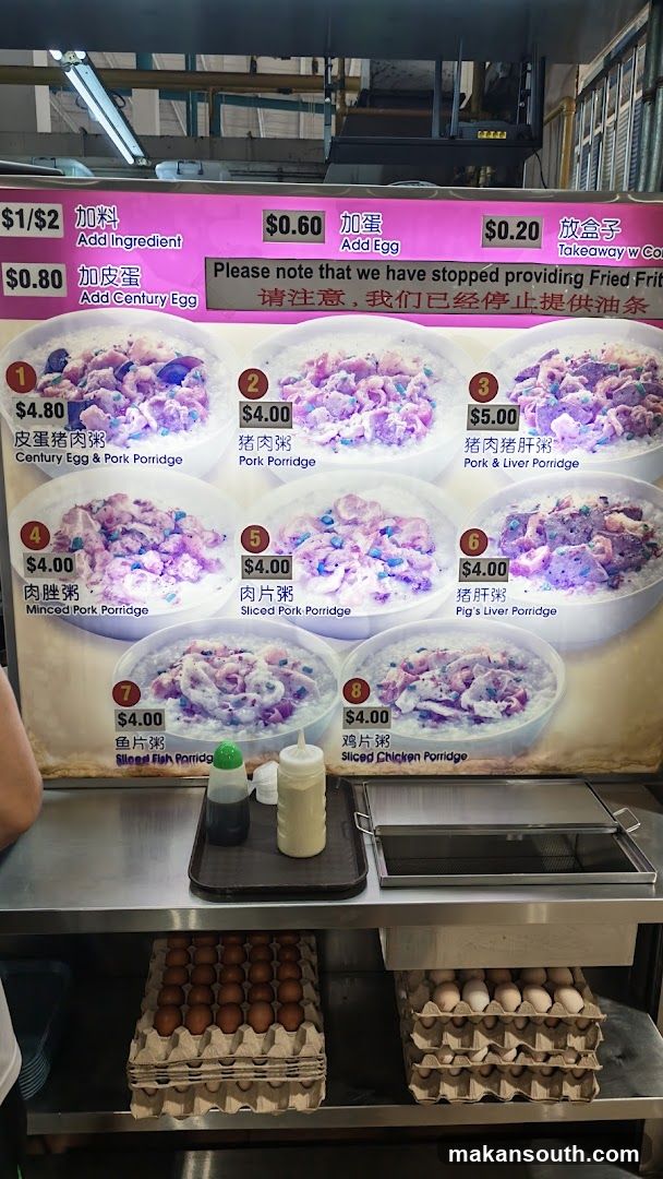 Porridge Menu