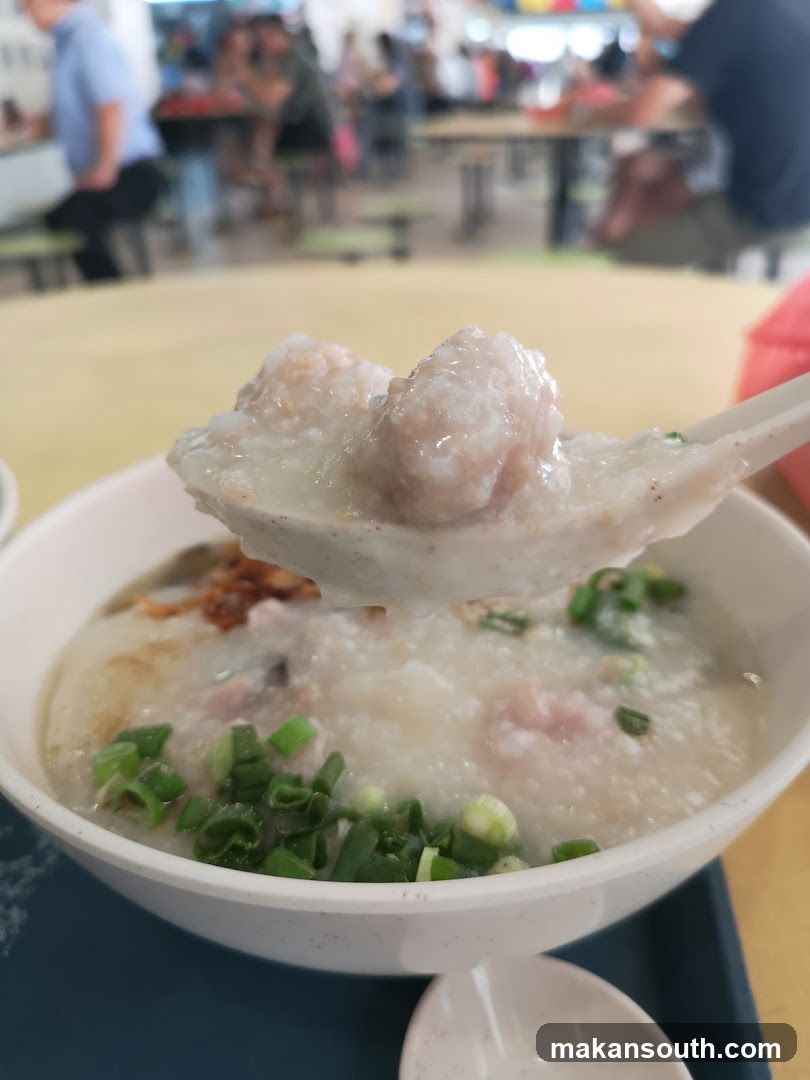 Congee with Meatballs