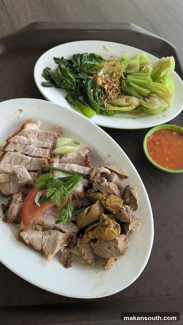 Roast Pork and Liver with Greens