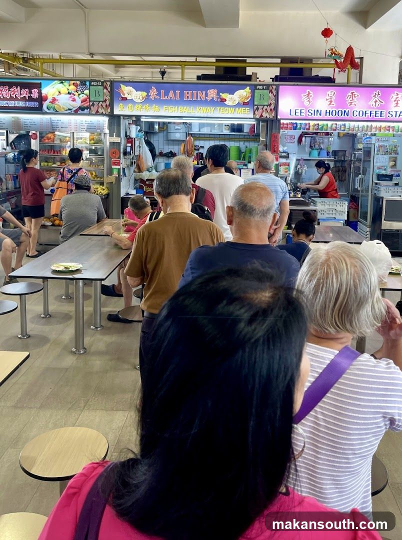 Food stalls in a hawker center