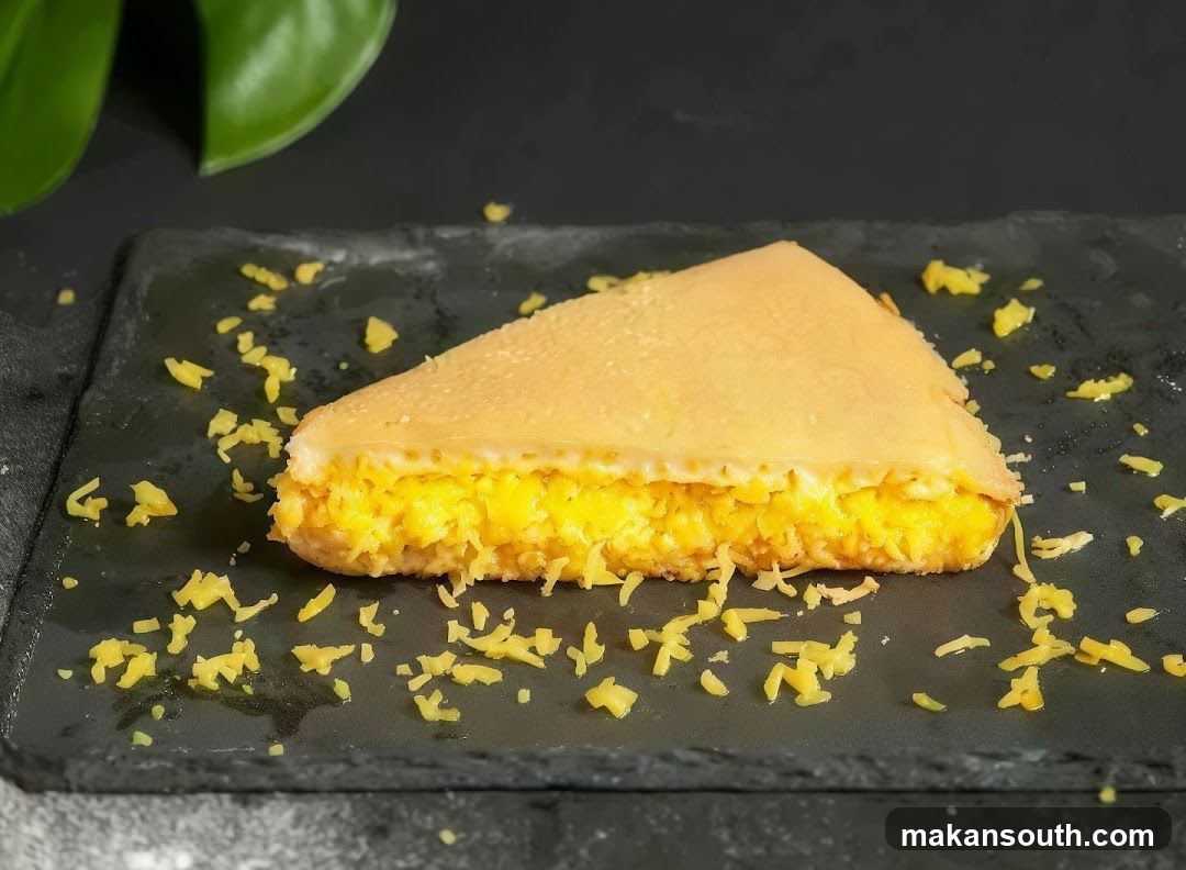 Triangle pastry with cheese filling