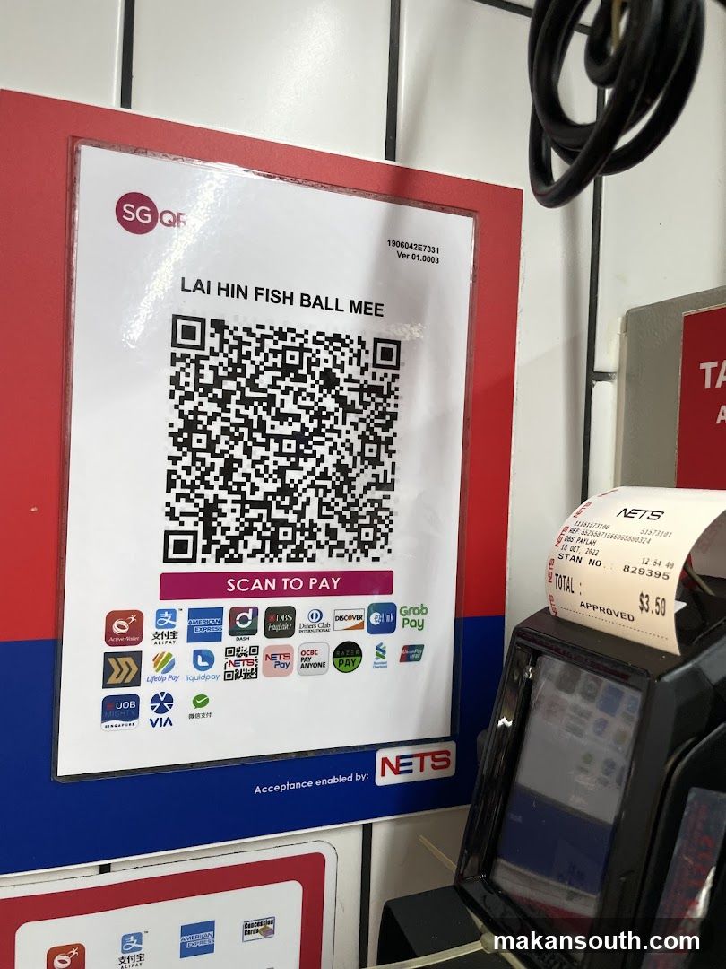 QR Code Payment Sign and Receipt