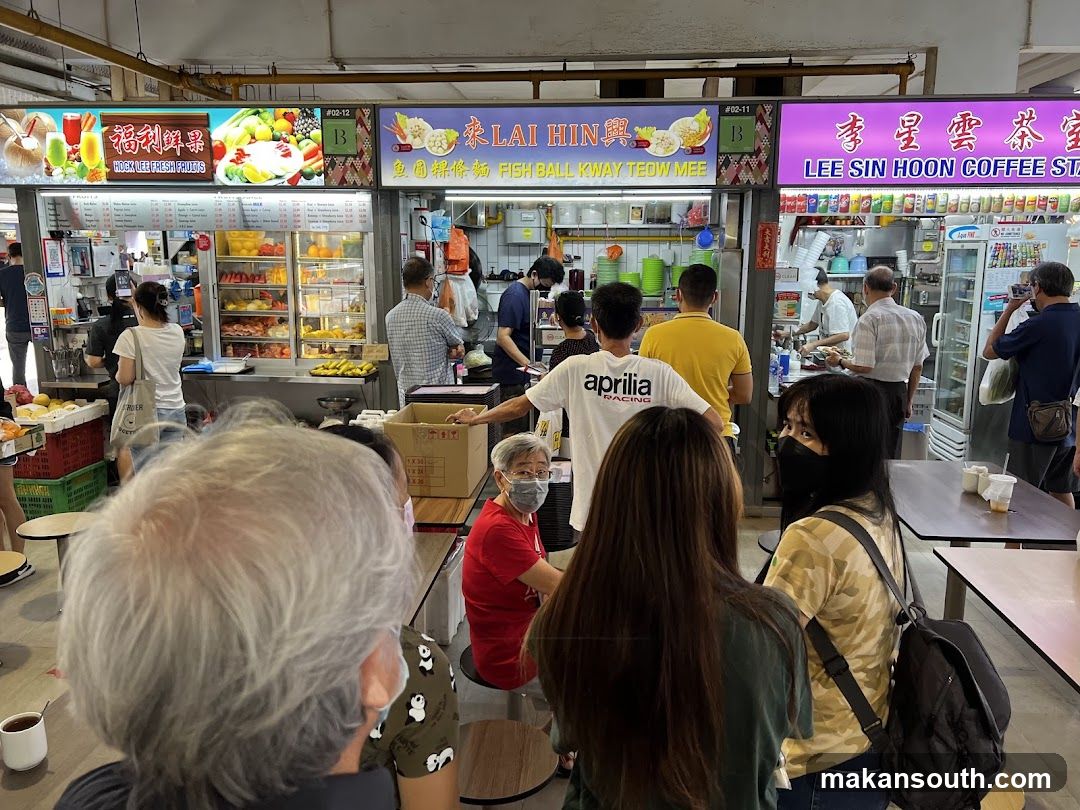 Food stalls in a market