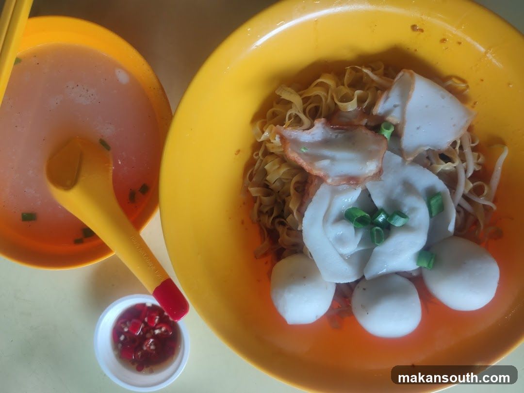 Noodles with Fish Balls and Dumplings