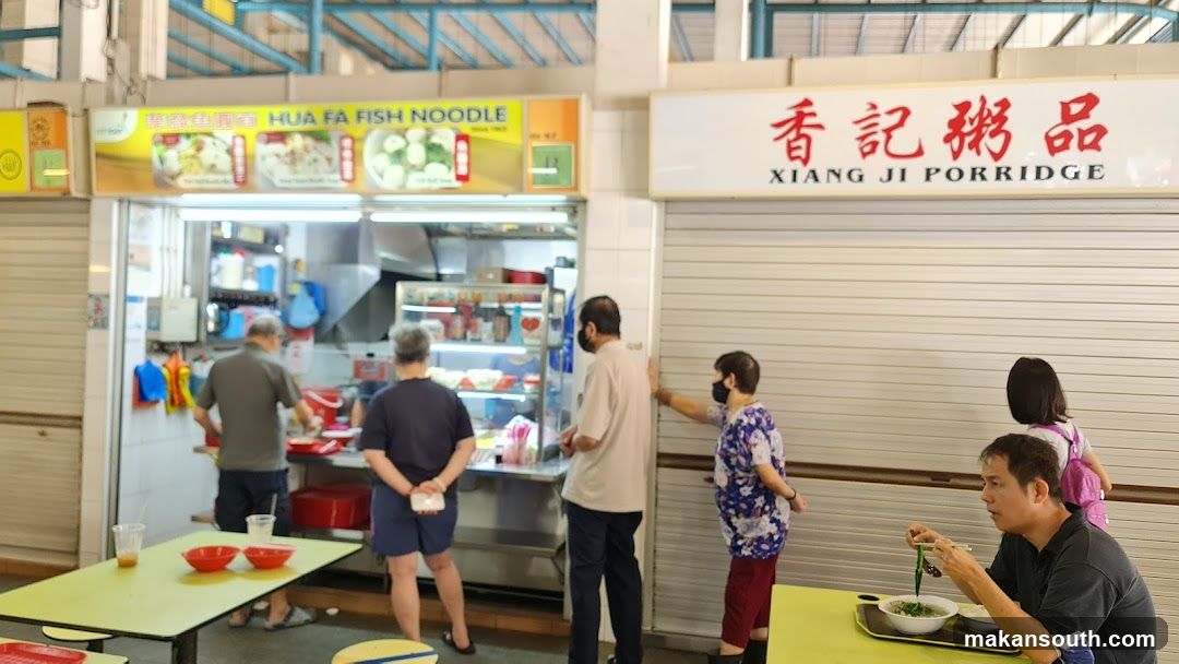 Food stalls in a market