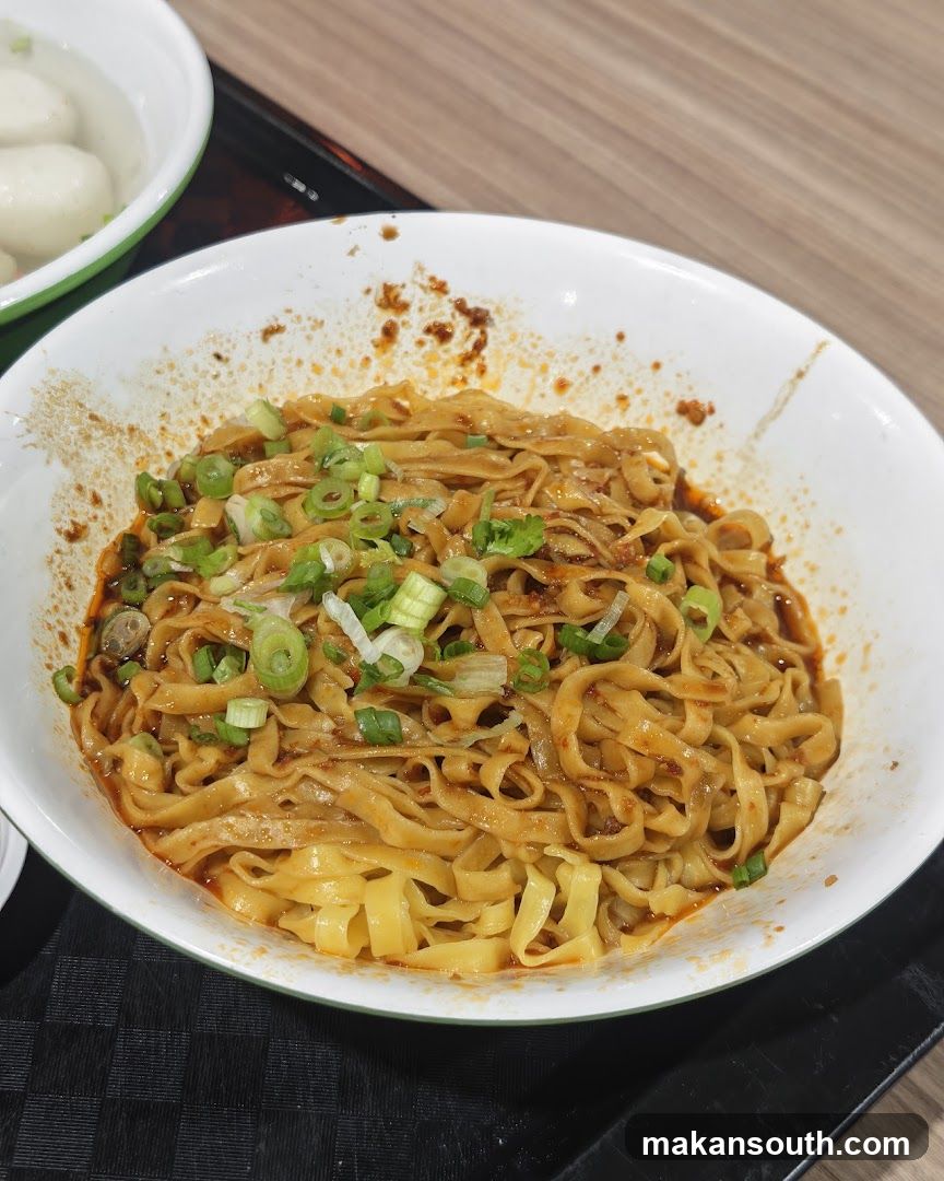 Noodles with scallions