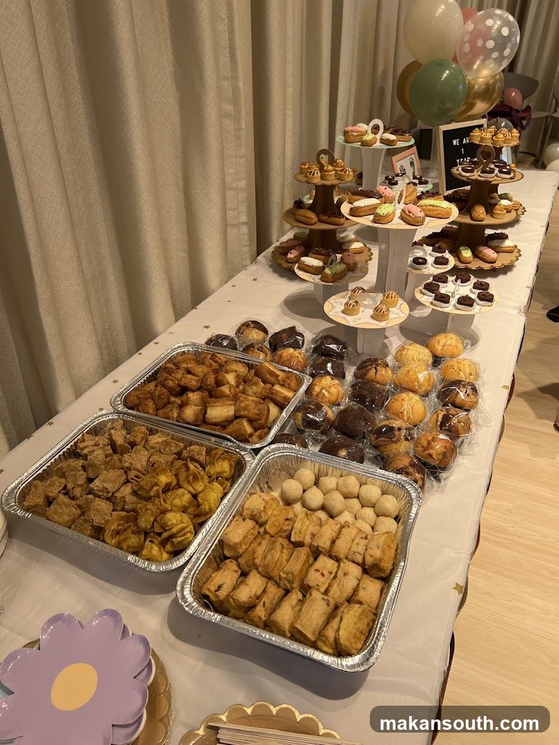 Dessert and Food Spread