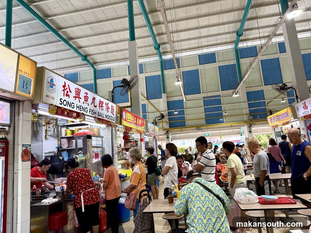 Busy Food Stall in a Market